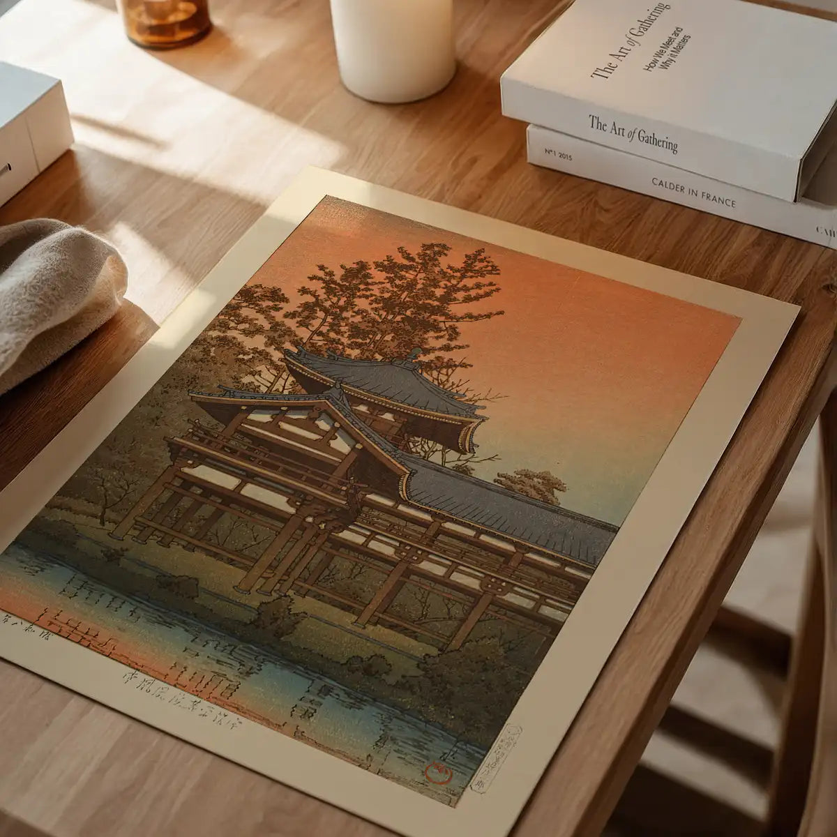 Phoenix Hall, Byodo Temple, Uji Print by Hasui Kawase