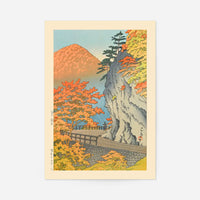 Saruiwa, Shiobara Print by Hasui Kawase