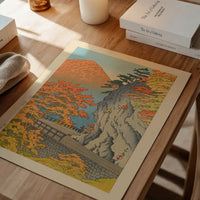 Saruiwa, Shiobara Print by Hasui Kawase