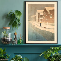 Shinkawa Riverside, Handa, Bishu Print by Hasui Kawase