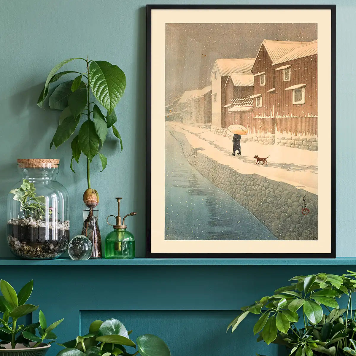 Shinkawa Riverside, Handa, Bishu Print by Hasui Kawase