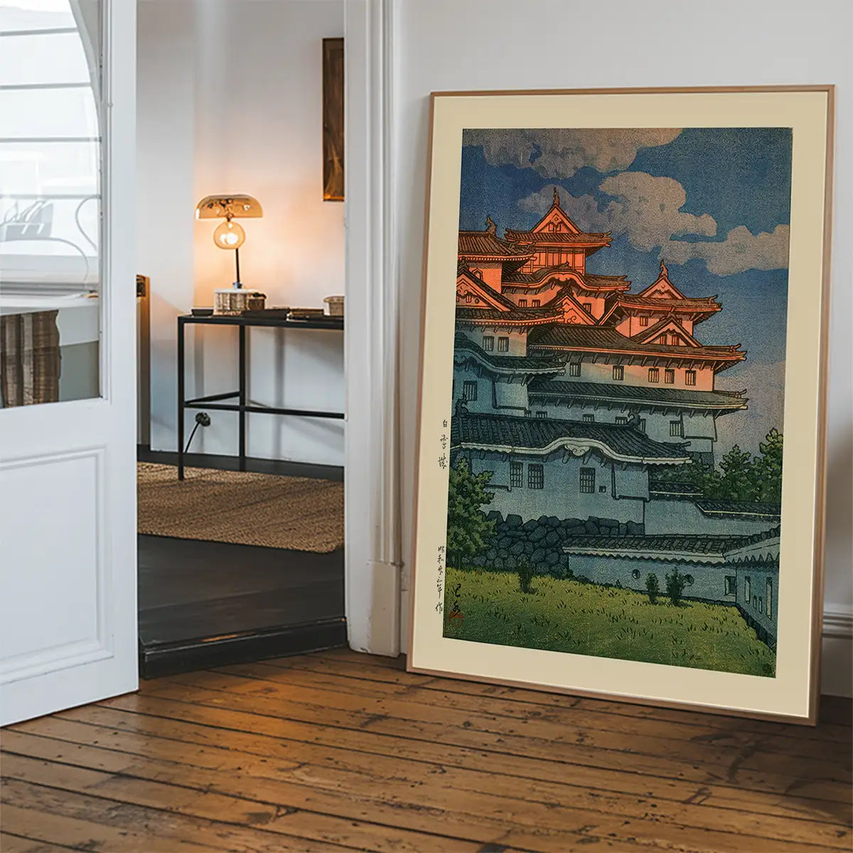 Shirasagi Castle Print by Hasui Kawase