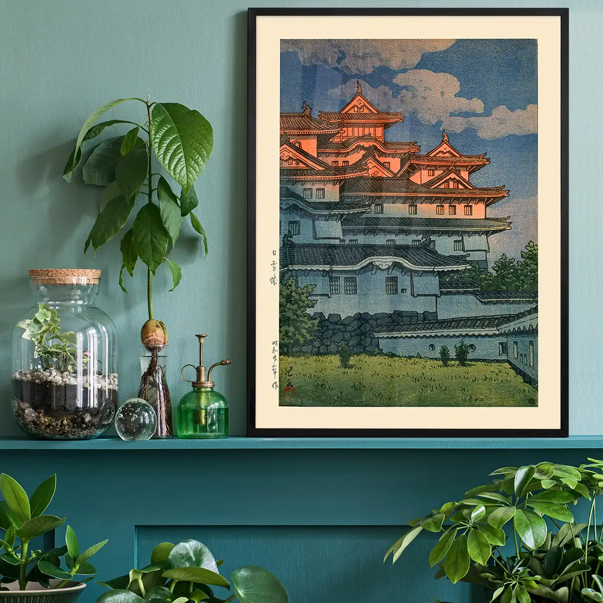 Shirasagi Castle Print by Hasui Kawase