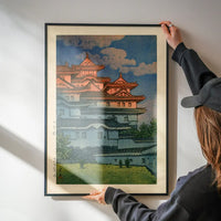 Shirasagi Castle Print by Hasui Kawase
