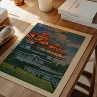 Shirasagi Castle Print by Hasui Kawase