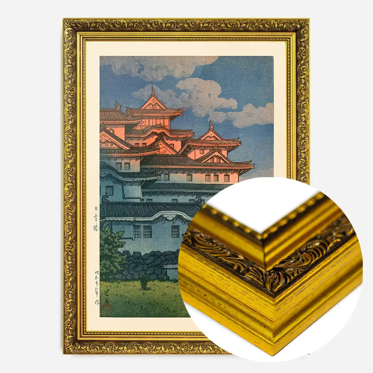 Shirasagi Castle Print by Hasui Kawase