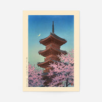 Spring Evening at Toshogu in Ueno Print by Hasui Kawase