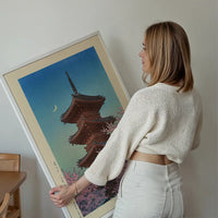 Spring Evening at Toshogu in Ueno Print by Hasui Kawase