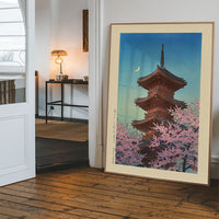 Spring Evening at Toshogu in Ueno Print by Hasui Kawase