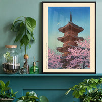 Spring Evening at Toshogu in Ueno Print by Hasui Kawase