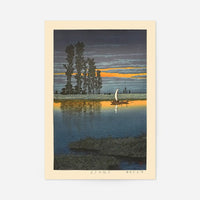 Twilight at Ushibori Print by Hasui Kawase