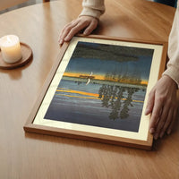 Twilight at Ushibori Print by Hasui Kawase