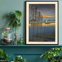 Twilight at Ushibori Print by Hasui Kawase