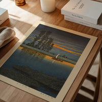 Twilight at Ushibori Print by Hasui Kawase