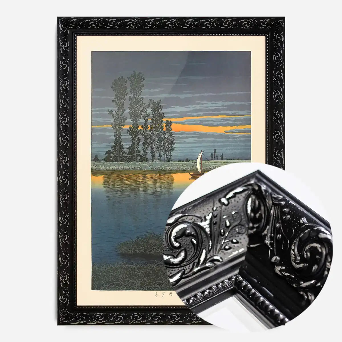 Twilight at Ushibori Print by Hasui Kawase