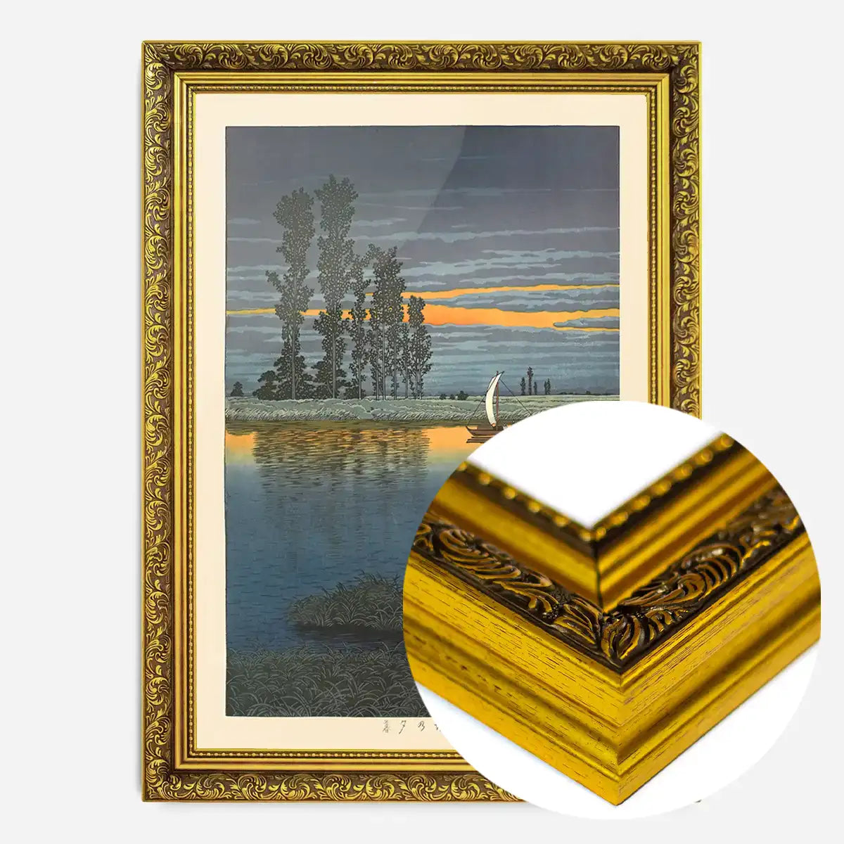 Twilight at Ushibori Print by Hasui Kawase