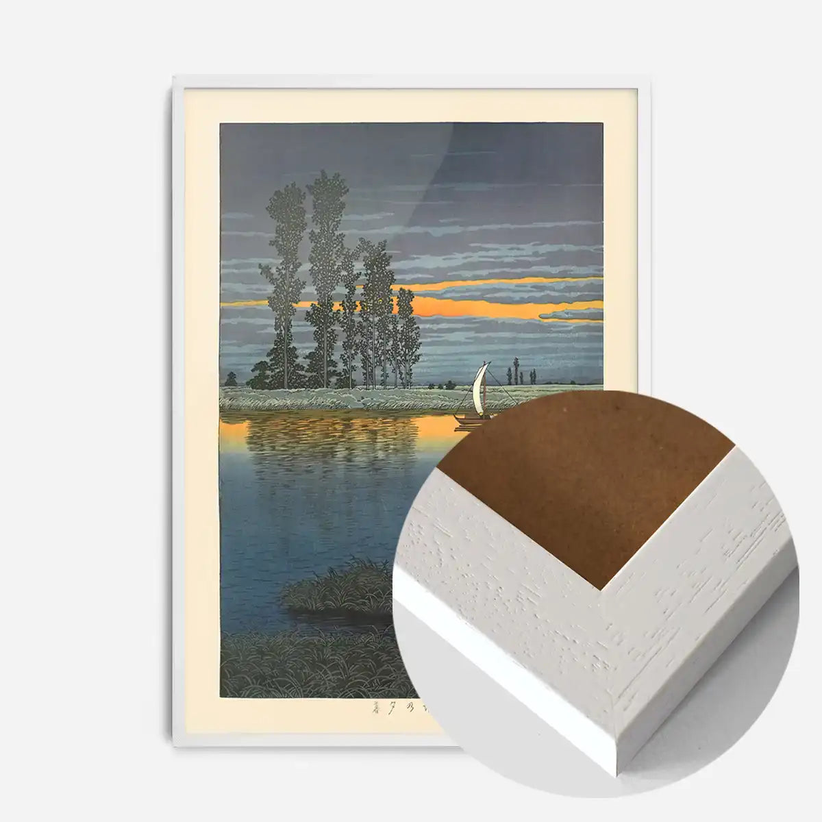 Twilight at Ushibori Print by Hasui Kawase