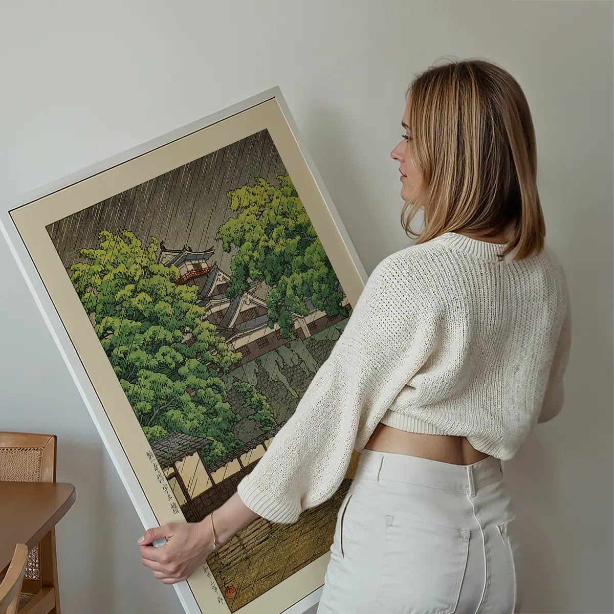 Udo Tower, Kumamoto Castle Print by Hasui Kawase