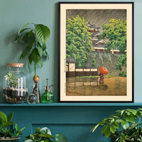 Udo Tower, Kumamoto Castle Print by Hasui Kawase