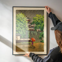 Udo Tower, Kumamoto Castle Print by Hasui Kawase