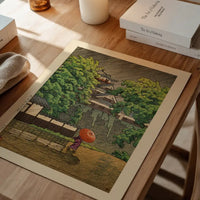 Udo Tower, Kumamoto Castle Print by Hasui Kawase
