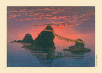 Dawn at Futamigaura by Hasui Kawase