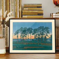 Setting Sun by Hasui Kawase