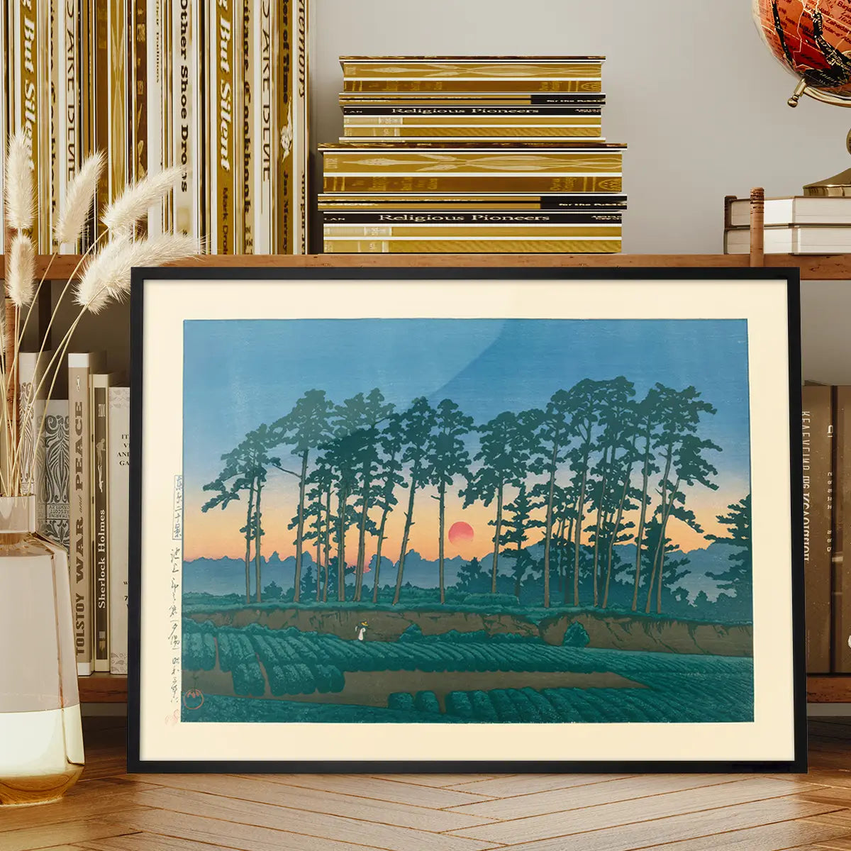 Setting Sun by Hasui Kawase