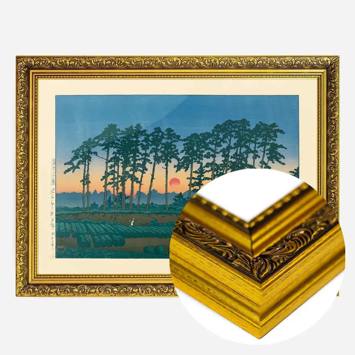 Setting Sun by Hasui Kawase