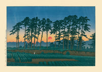 Setting Sun by Hasui Kawase