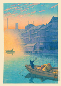 Morning at Dotonboriin Osaka by Hasui Kawase