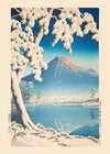 Clearning after Snowfall on Mt. Fuji Print by Hasui Kawase