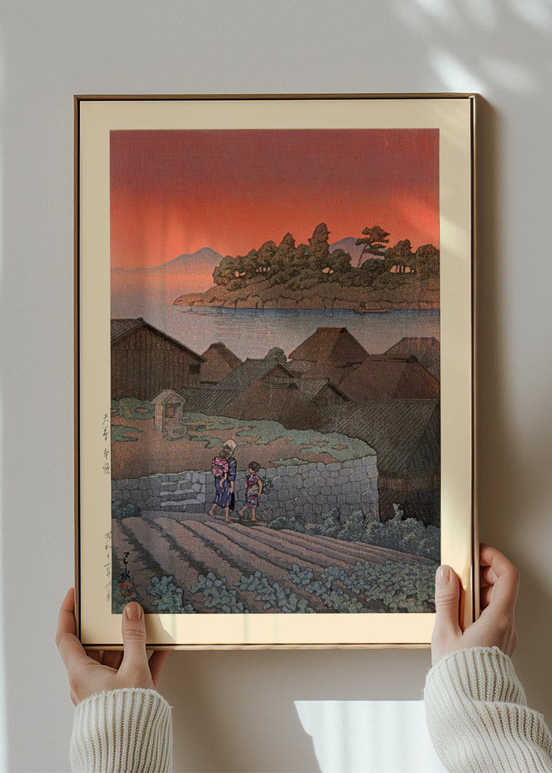 Amakusa Print by Hasui Kawase