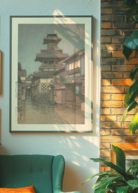 Bell Tower at Okayama Print by Hasui Kawase