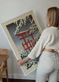 Miyajima in Snow Print by Hasui Kawase