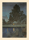 Rain at Omiya Print by Hasui Kawase