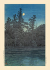 Sanpoji Pond, Shakujii Print by Hasui Kawase