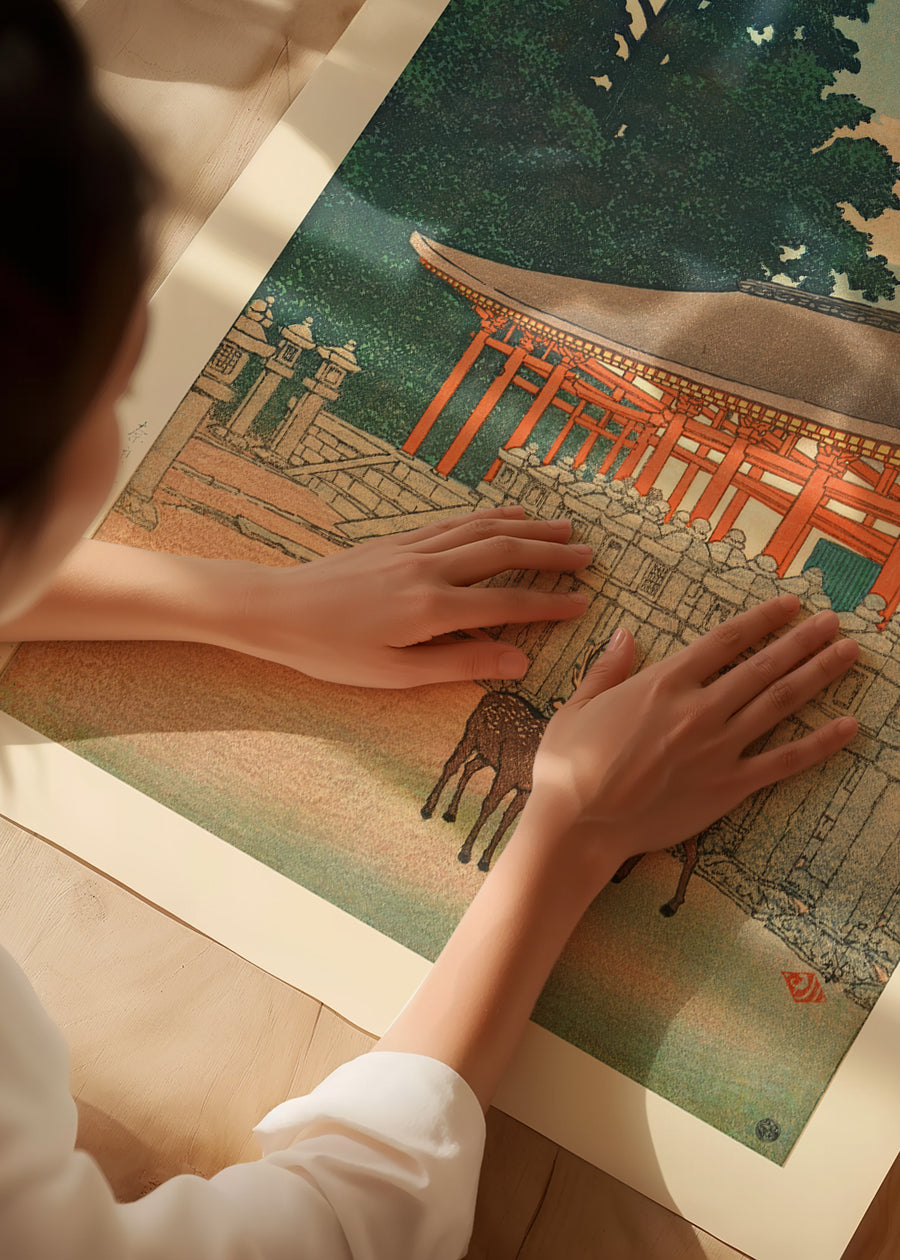 The Kasuga Shrine in Nara Print by Hasui Kawase