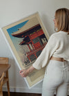 Fine Day After Snow at Asakusa Kannon Temple Print by Hasui Kawase