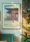 Fine Day After Snow at Asakusa Kannon Temple Print by Hasui Kawase