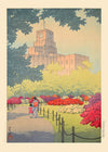 Hibiya Park in Spring Print by Hasui Kawase