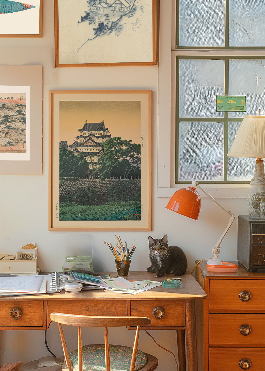 Nagoya Castle Print by Hasui Kawase