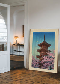 Spring Evening at Toshogu in Ueno Print by Hasui Kawase