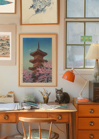 Spring Evening at Toshogu in Ueno Print by Hasui Kawase