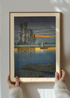 Twilight at Ushibori Print by Hasui Kawase