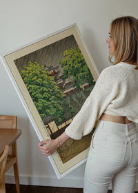 Udo Tower, Kumamoto Castle Print by Hasui Kawase