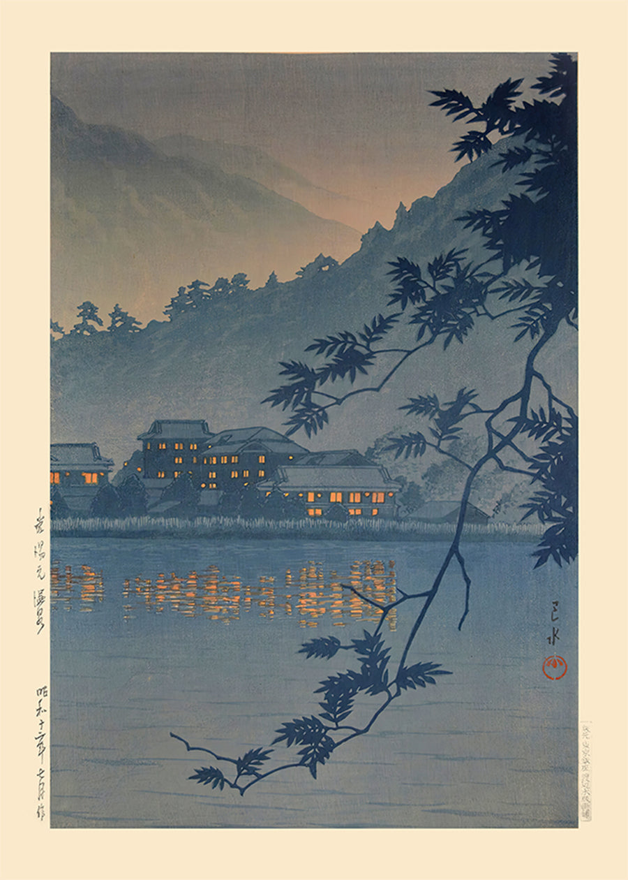 Yumoto Hot Spring, Nikko Print by Hasui Kawase