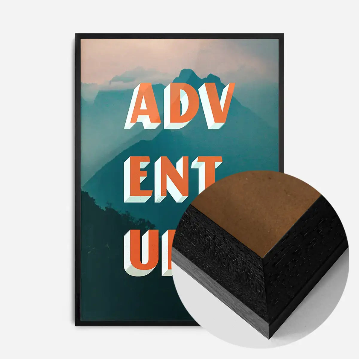 Adventure Typography Mountains Print