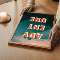 Adventure Typography Mountains Print