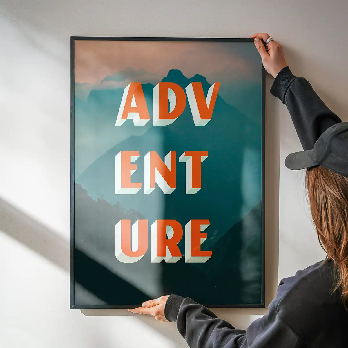 Adventure Typography Mountains Print